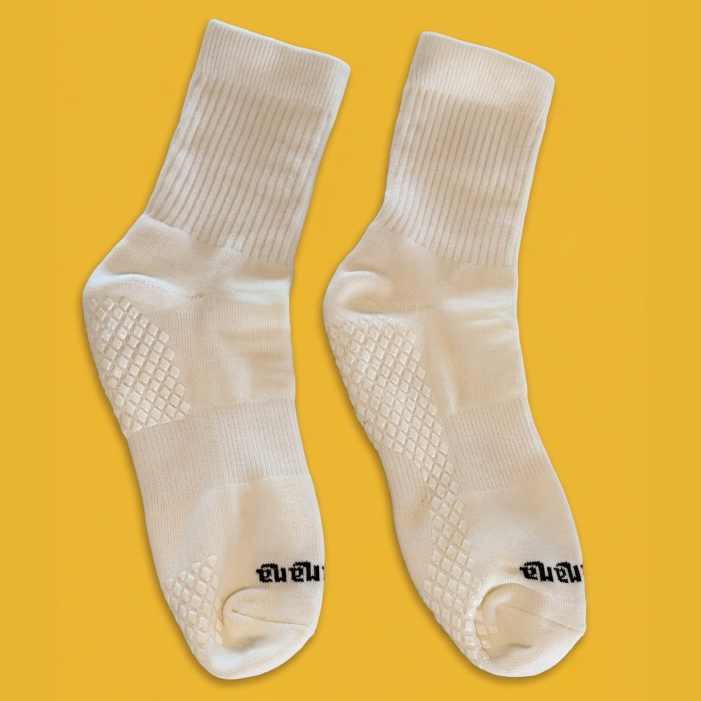 Banana Cream Grip Socks
