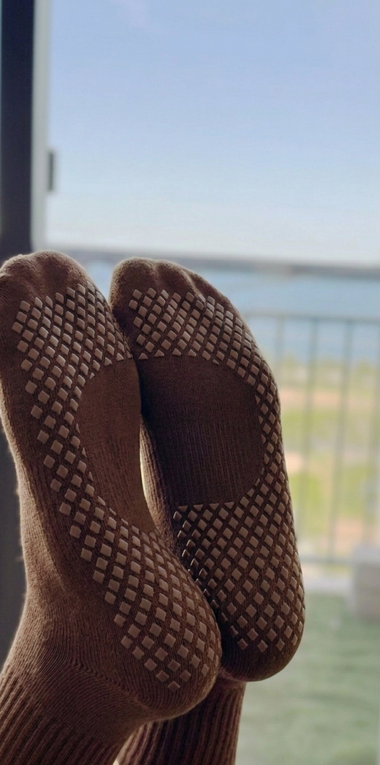 Chocolate & Dates Grip Socks