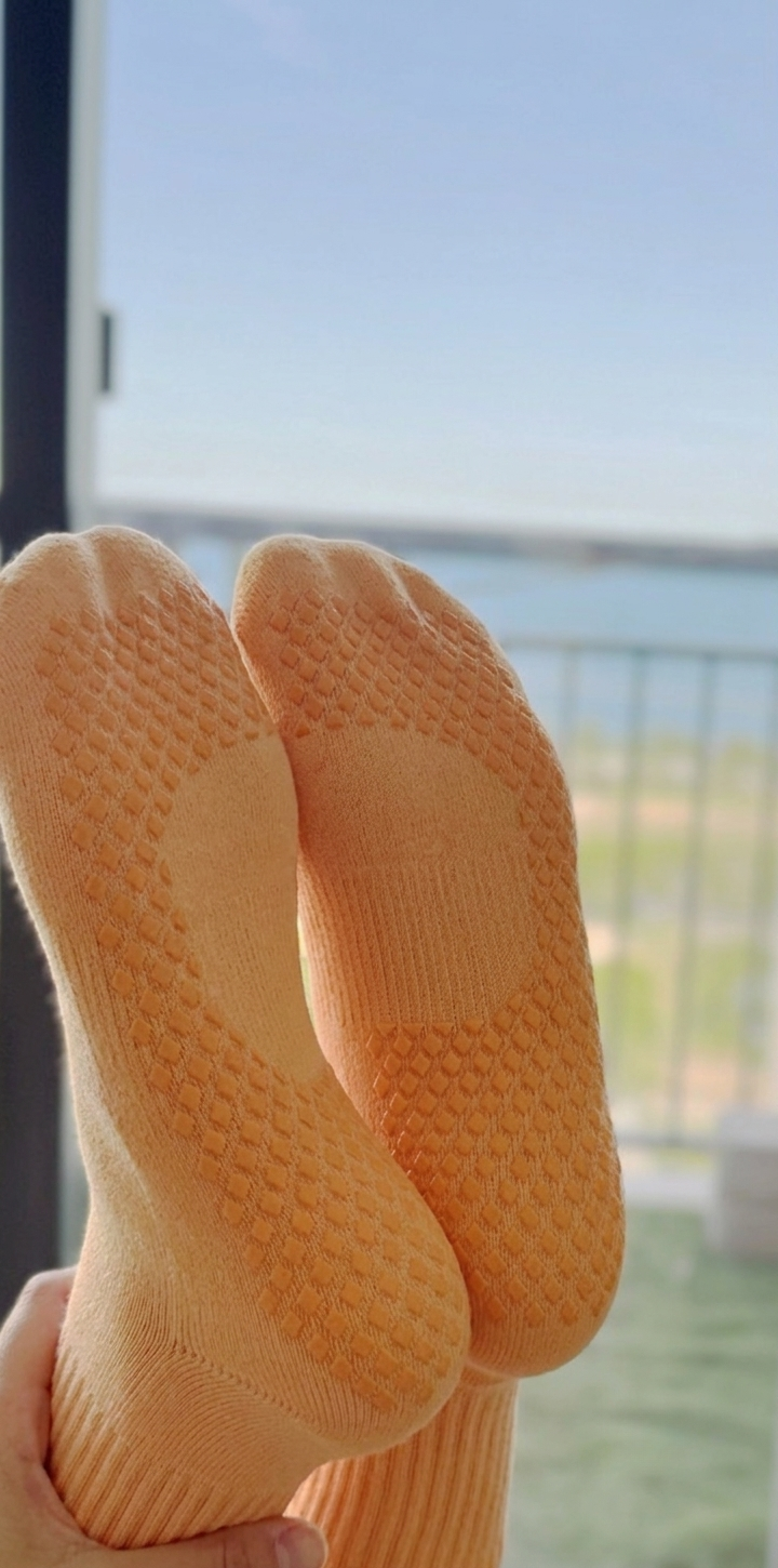 Apricot Sherbet Grip Socks