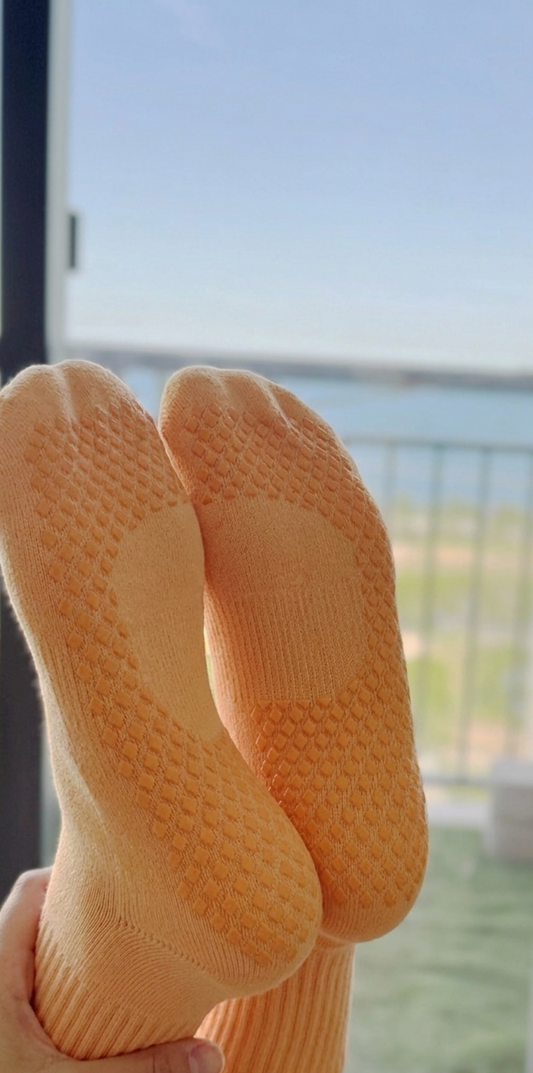 Apricot Sherbet Grip Socks